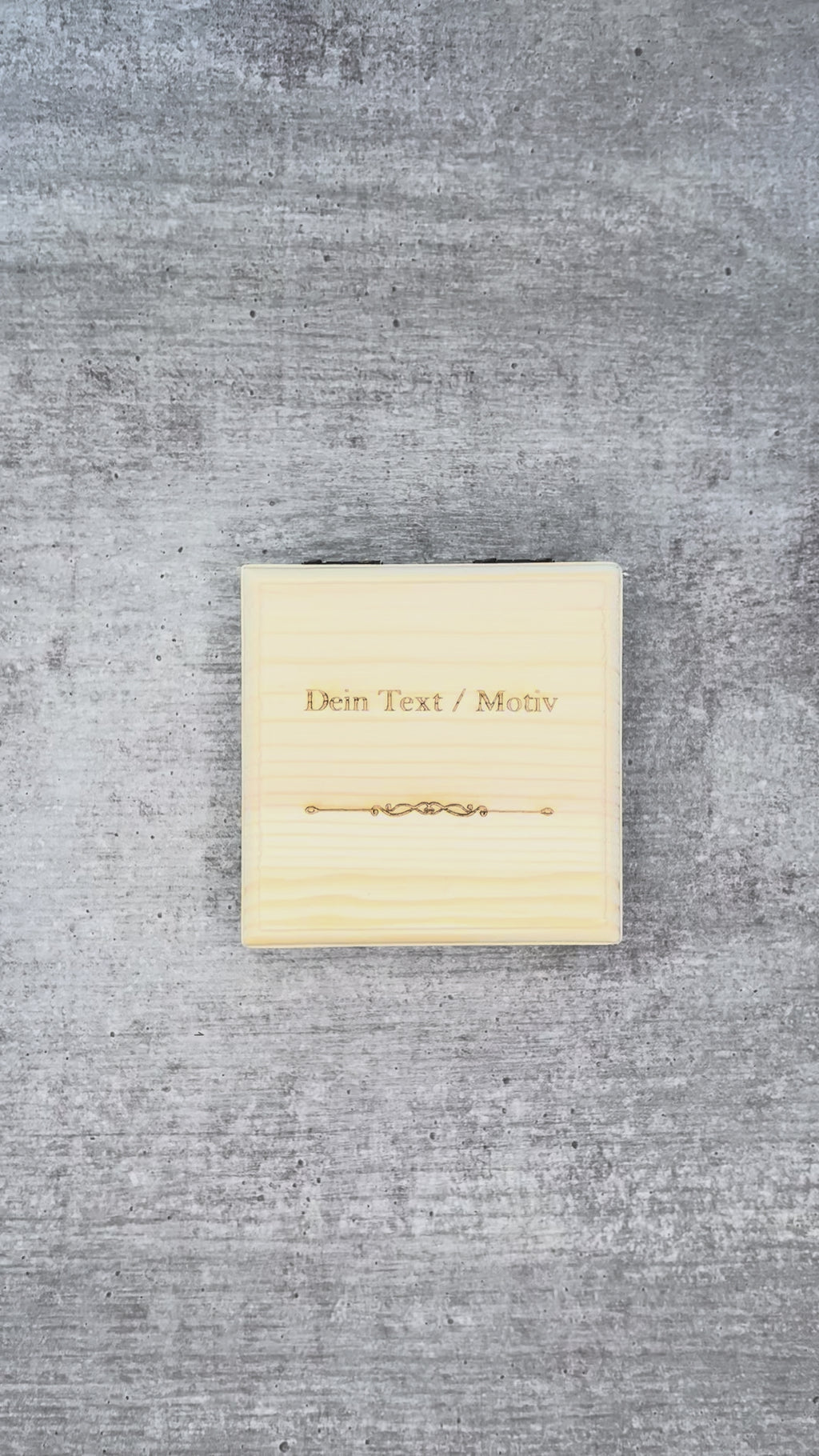 Holzbox (Quadrat-Magnet)